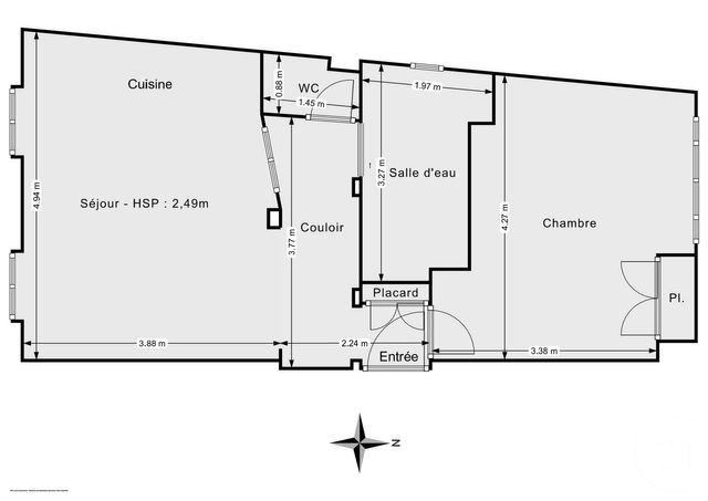 Appartement F2 à vendre - 2 pièces - 43,74 m2 - Paris - 75011 - ILE-DE-FRANCE