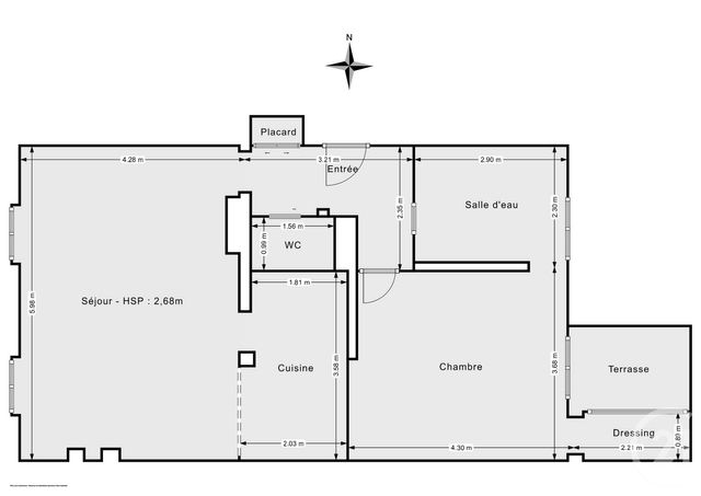 Appartement F2 bis à vendre - 2 pièces - 62,15 m2 - Paris - 75011 - ILE-DE-FRANCE