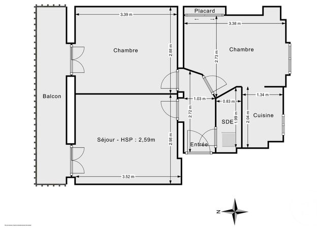 Appartement F3 à vendre - 3 pièces - 36,31 m2 - Paris - 75020 - ILE-DE-FRANCE