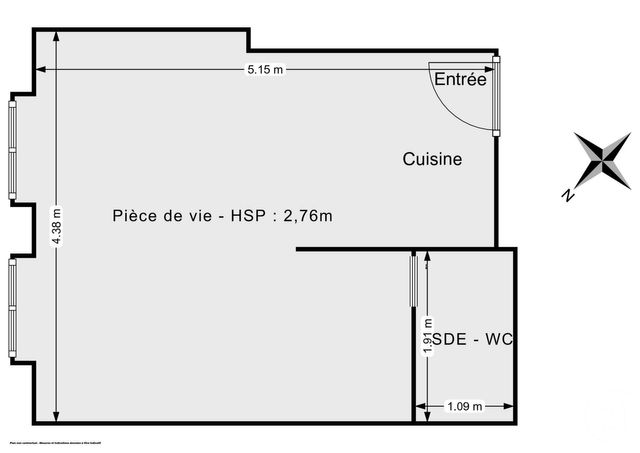 Appartement Studio &agrave; vendre - 1 pi&egrave;ce - 22,25 m2 - Paris - 75011 - ILE-DE-FRANCE
