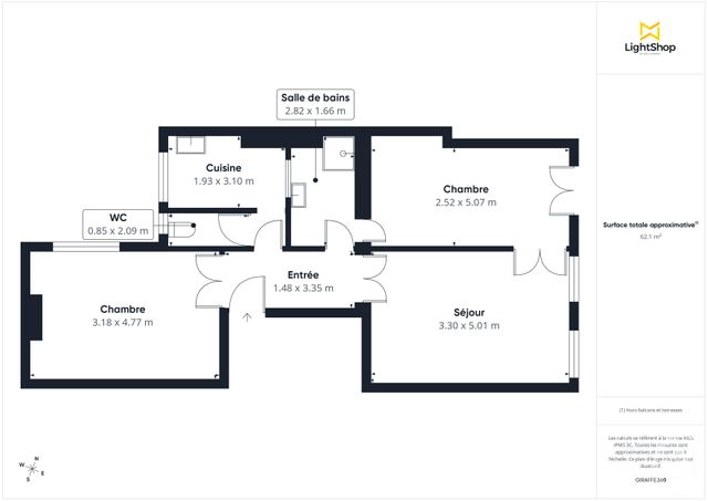 Appartement F3 &agrave; vendre - 3 pi&egrave;ces - 65 m2 - Paris - 75011 - ILE-DE-FRANCE