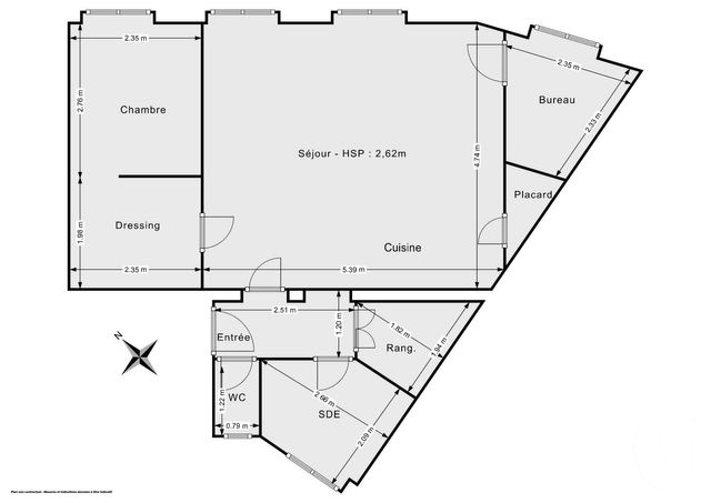 Appartement F2 bis &agrave; vendre - 3 pi&egrave;ces - 51 m2 - Paris - 75011 - ILE-DE-FRANCE