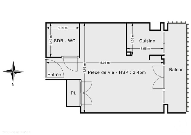 Appartement F1 &agrave; vendre - 1 pi&egrave;ce - 18 m2 - Paris - 75012 - ILE-DE-FRANCE