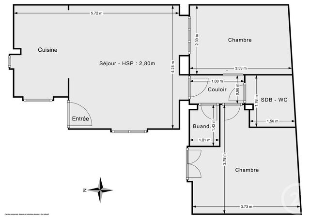 Appartement F3 &agrave; vendre - 3 pi&egrave;ces - 45,75 m2 - Paris - 75011 - ILE-DE-FRANCE