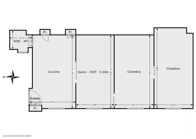 Appartement &agrave; vendre - 3 pi&egrave;ces - 45,44 m2 - Paris - 75011 - ILE-DE-FRANCE