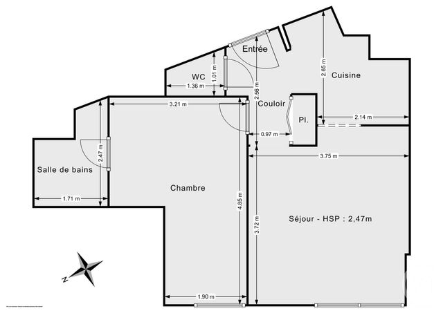 Appartement F2 &agrave; vendre - 2 pi&egrave;ces - 39,60 m2 - Paris - 75011 - ILE-DE-FRANCE