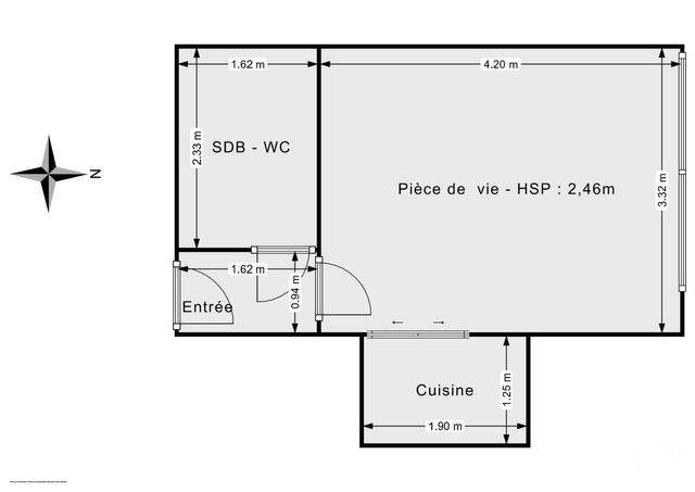Appartement Studio à vendre - 1 pièce - 22,30 m2 - Paris - 75012 - ILE-DE-FRANCE