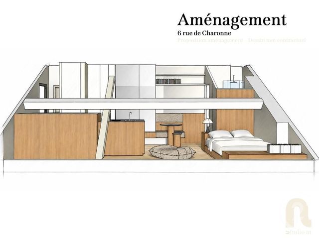 Appartement F1 &agrave; vendre - 1 pi&egrave;ce - 19 m2 - Paris - 75011 - ILE-DE-FRANCE