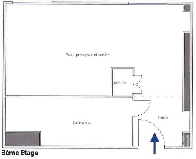 Appartement Studio &agrave; vendre - 1 pi&egrave;ce - 18,40 m2 - Paris - 75011 - ILE-DE-FRANCE