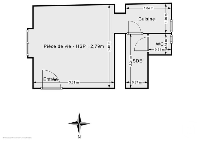 Appartement F1 &agrave; vendre - 1 pi&egrave;ce - 16,17 m2 - Paris - 75014 - ILE-DE-FRANCE